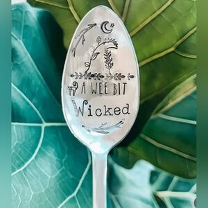 Engraved Spoon with 'A Wee Bit Wicked' Design